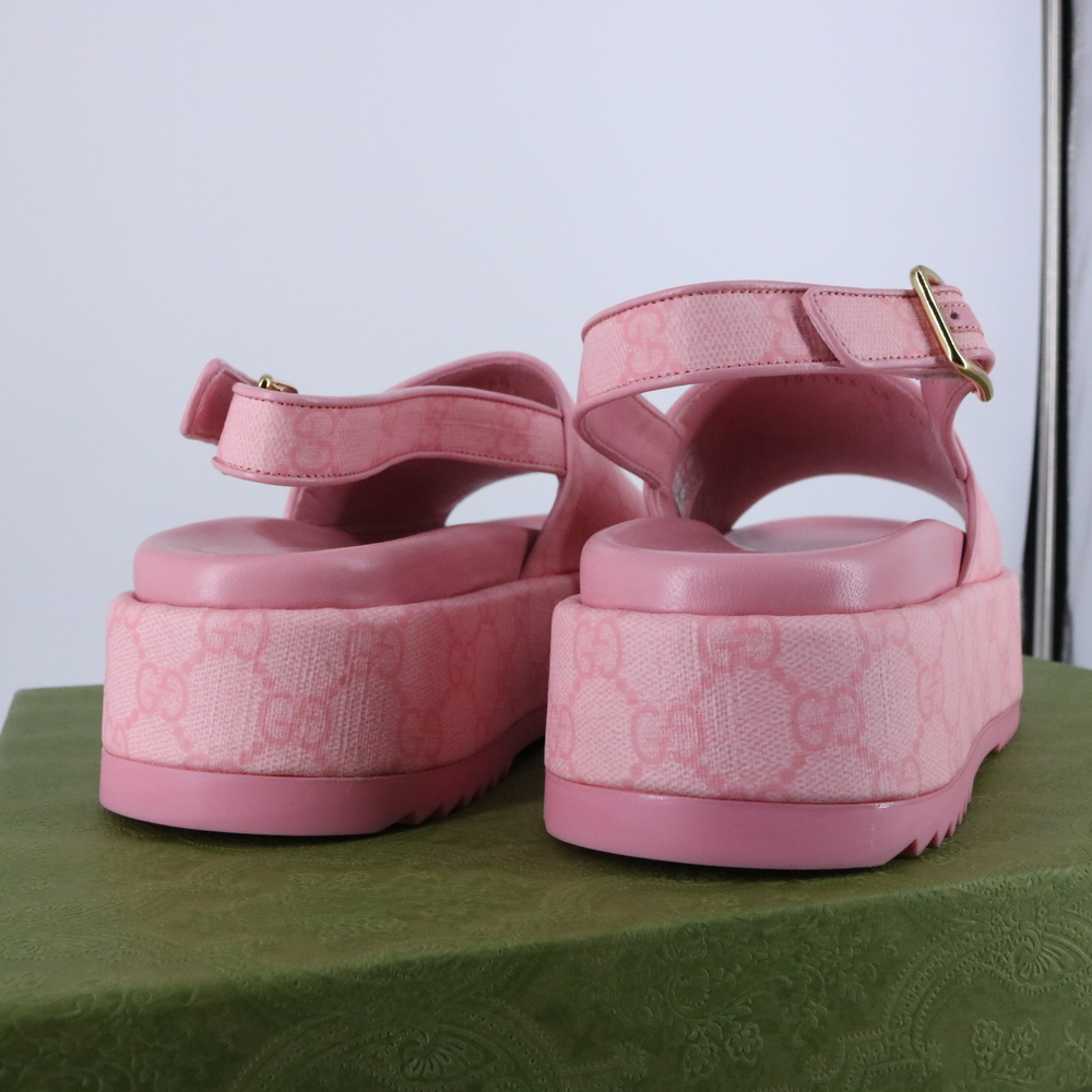 Gucci 38 Candy Pink GG supreme Platform Y2K Chunky Platforms E787 - Picture 11 of 15